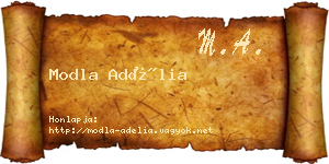 Modla Adélia névjegykártya